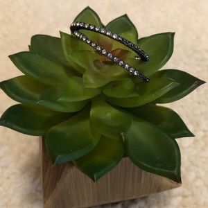 Gunmetal Diamond Earrings